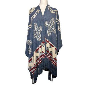 Western Aztec Americana Shrug Cardigan Knit Shannie Girl Cowboy Country Shrug OS